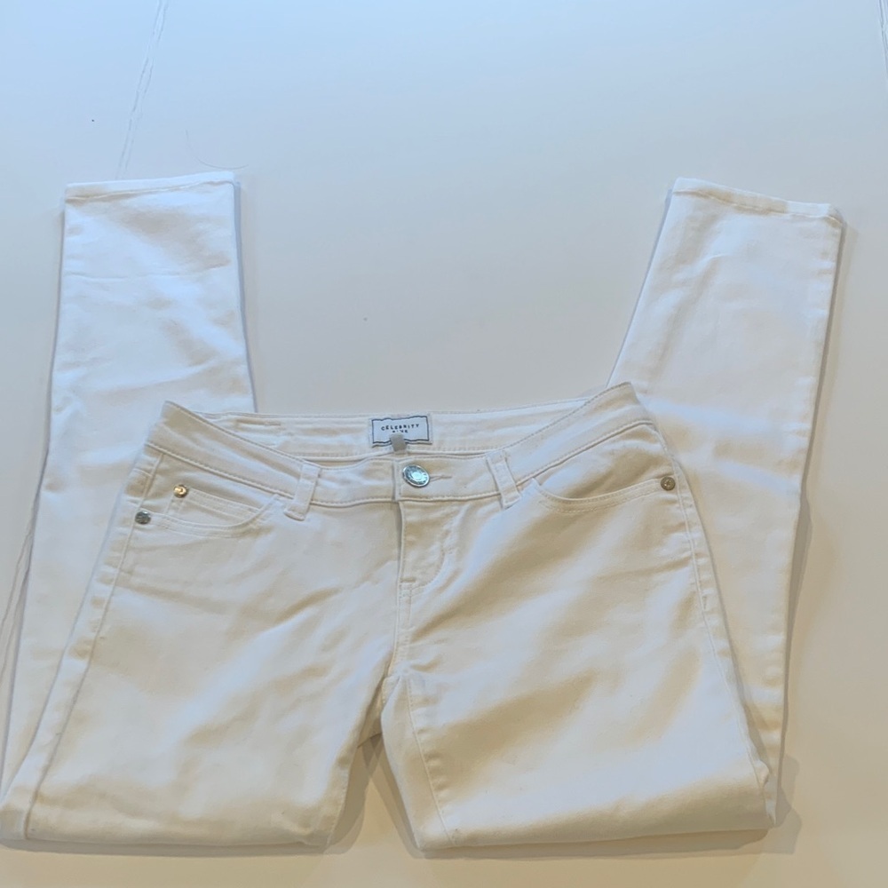 Celebrity Pink White Skinny Stretch Jeans Women’s Size 26